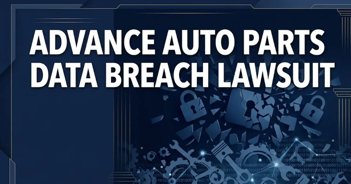 Advance Auto Parts data breach lawsuit 2026 guide banner with legal and data security imagery
