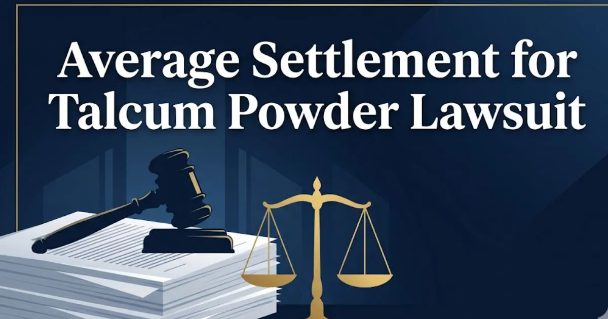 Average settlement for talcum powder lawsuit 2026 legal guide with gavel and scales