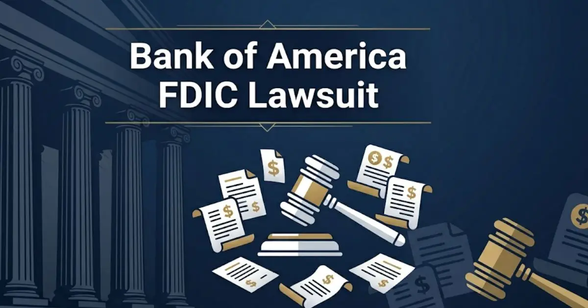 Bank of America FDIC Lawsuit 2026 legal guide banner with courthouse imagery