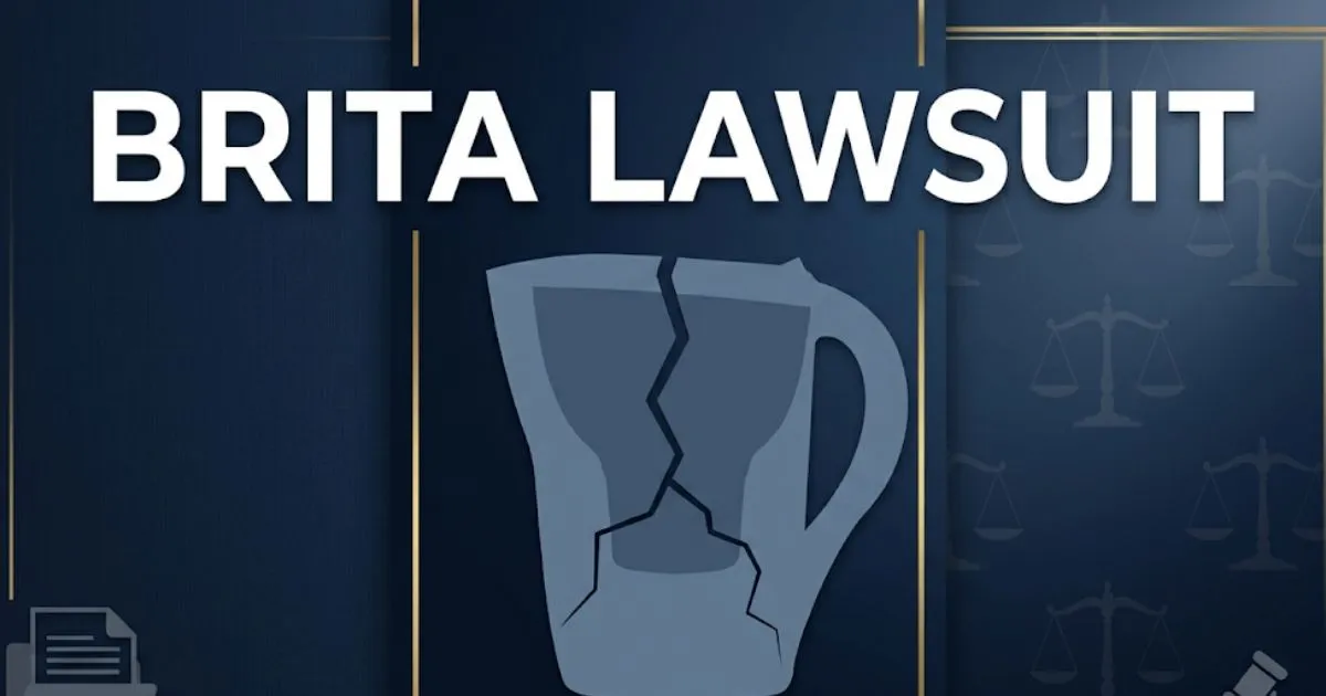 Brita lawsuit 2026 legal guide banner with water filter imagery and scales of justice