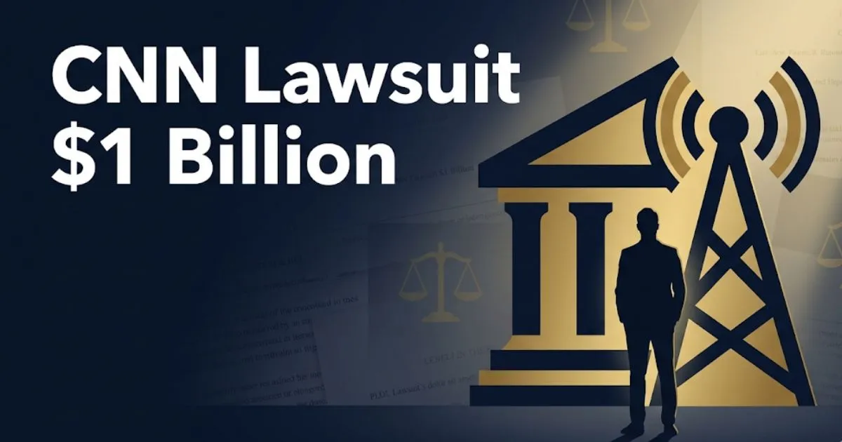 CNN lawsuit $1 billion case breakdown 2026 hero banner with legal courthouse silhouette and gold accents