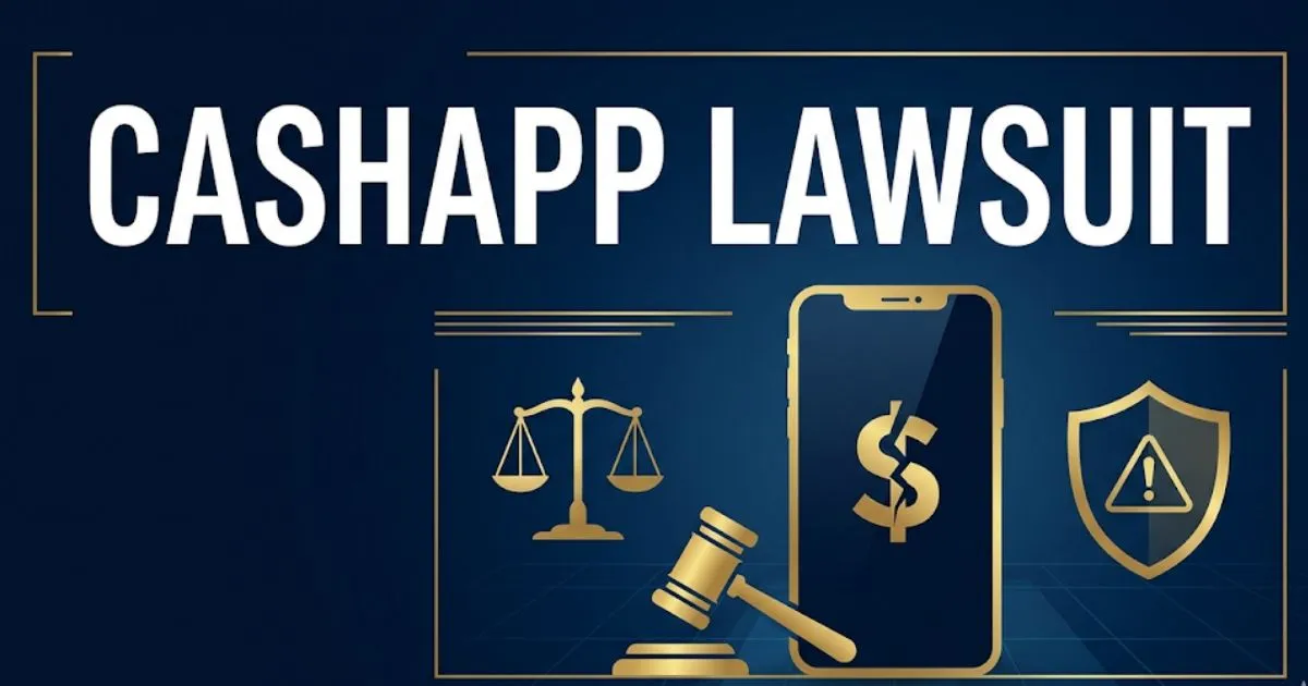 CashApp lawsuit 2026 legal banner with gavel, phone, and scales of justice