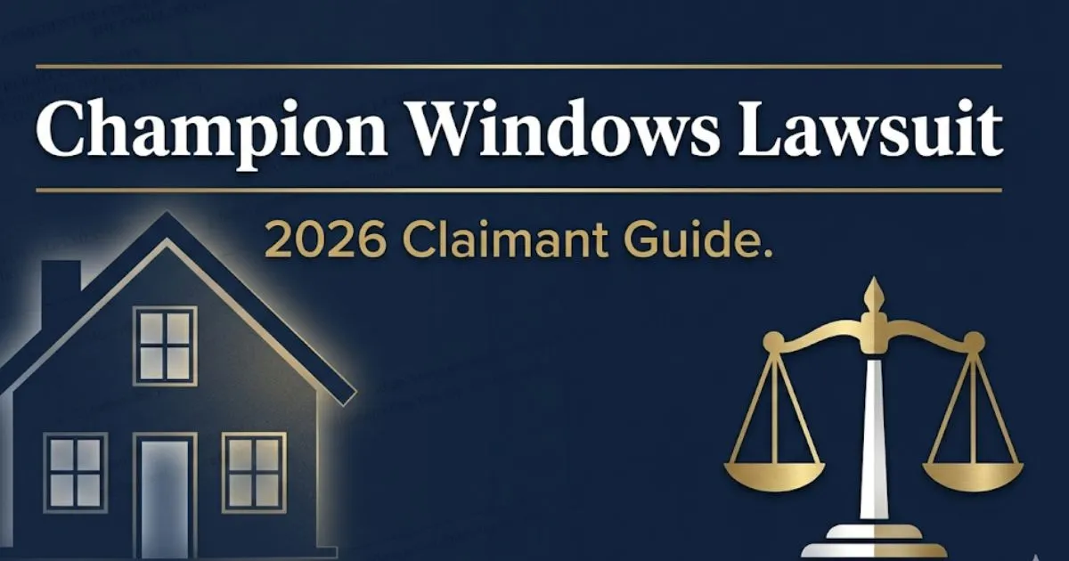 Champion Windows lawsuit 2026 guide showing eligibility, settlement amounts, and how to file a defective windows claim