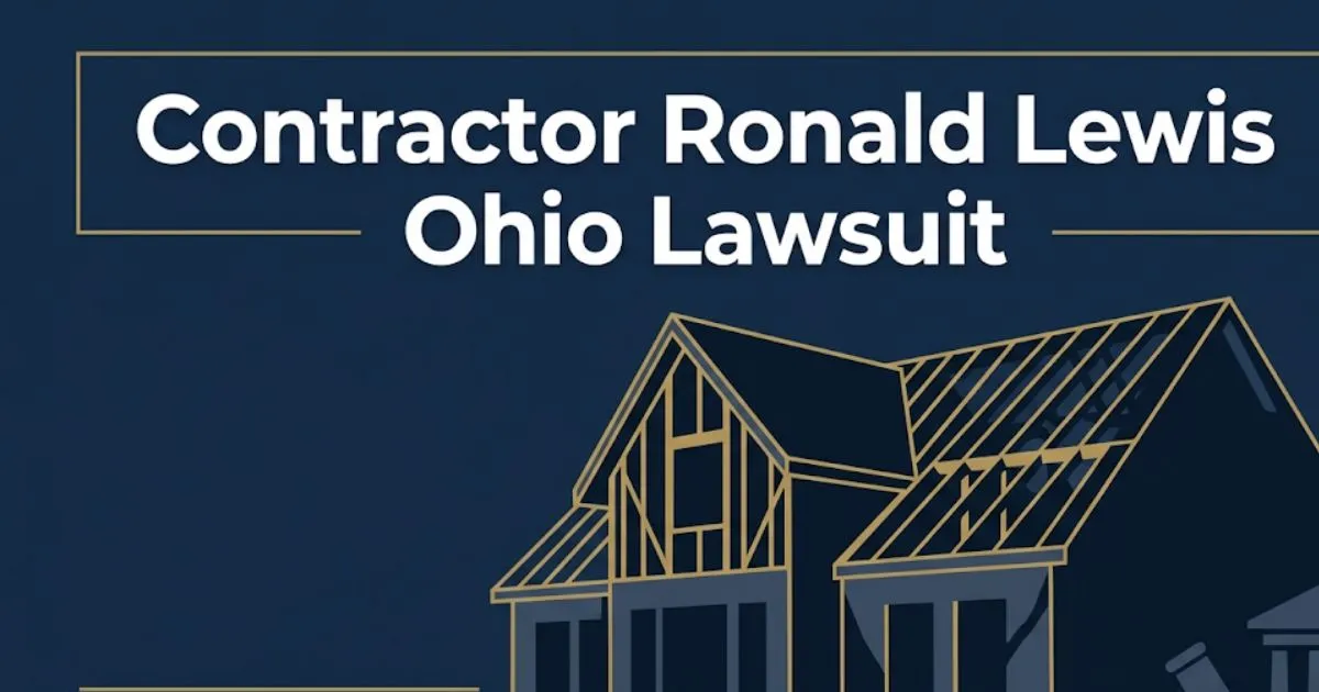 Contractor Ronald Lewis Ohio lawsuit 2026 legal guide banner with courthouse and construction imagery