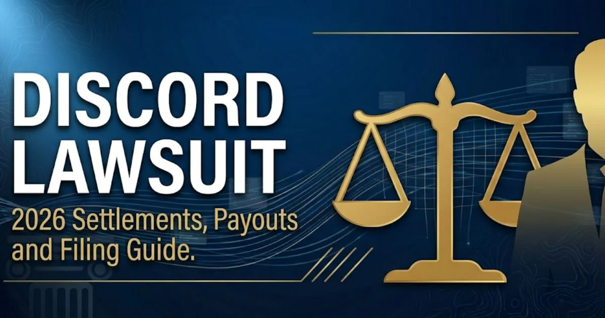 Discord lawsuit 2026 legal banner showing settlement information and COPPA claims guide for affected users