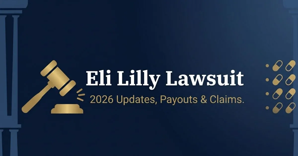 Eli Lilly lawsuit 2026 banner with gavel icon and legal theme