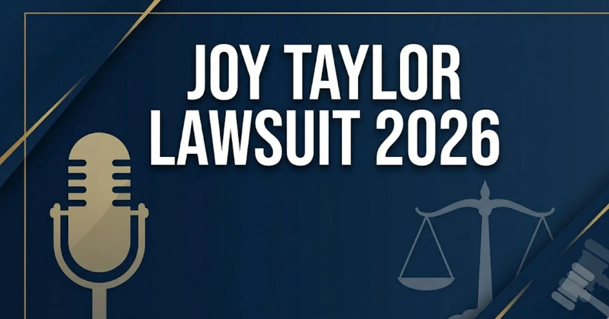 Joy Taylor lawsuit 2026 legal news banner with settlement and claims information