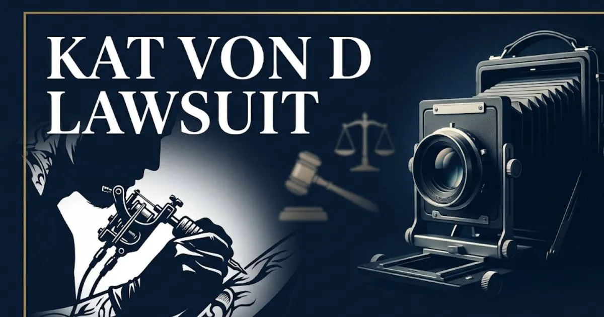 Kat Von D lawsuit 2026 blog banner with tattoo and legal imagery