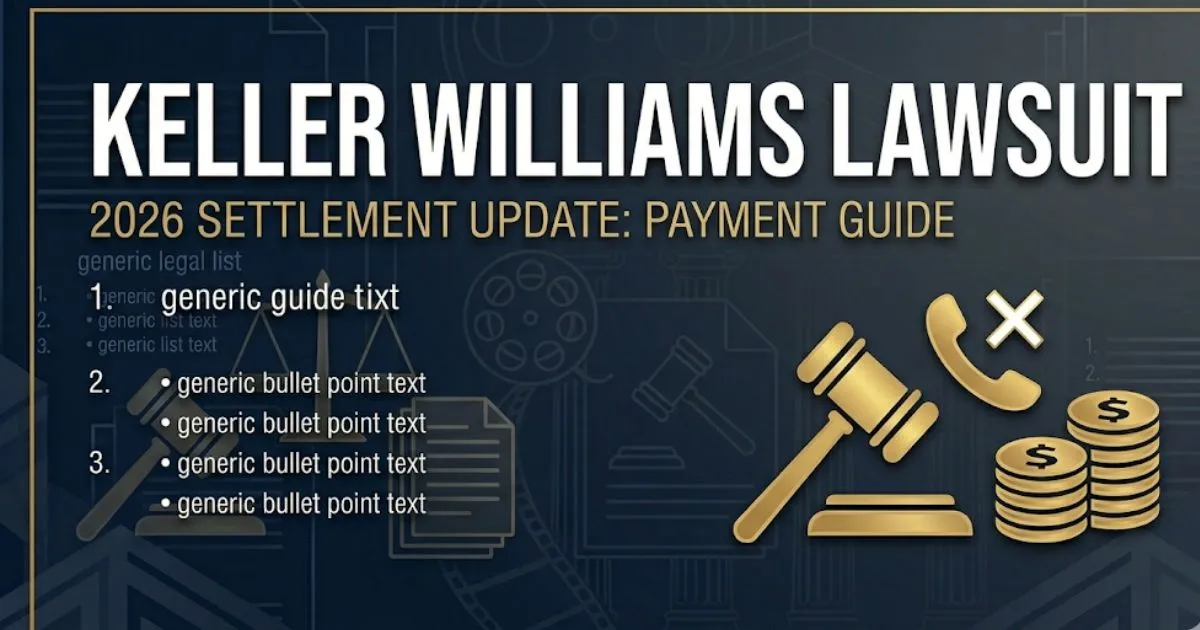Keller Williams lawsuit settlement information banner showing 2026 payout details and claim filing deadlines