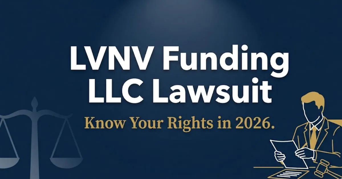 LVNV Funding LLC Lawsuit rights guide 2026 banner with legal gavel and scales of justice icons
