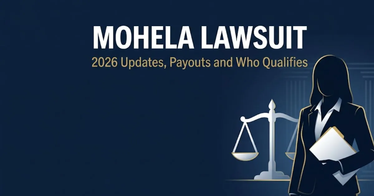MOHELA lawsuit 2026 banner showing legal scales and bold headline text on deep navy background