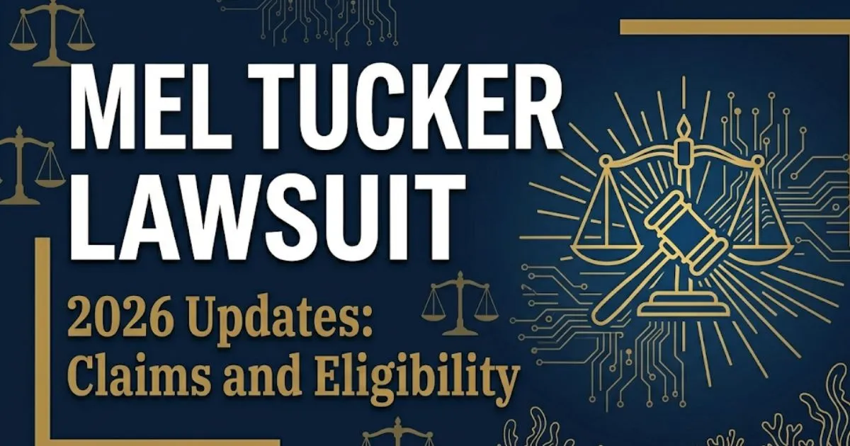 Mel Tucker Lawsuit legal breakdown 2026 banner with gavel icon and navy blue background