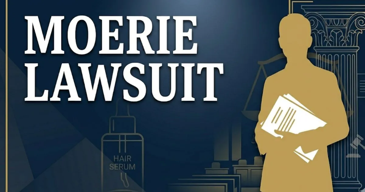 Moerie Lawsuit 2026 legal banner showing settlement claims and payout information for hair growth product class action