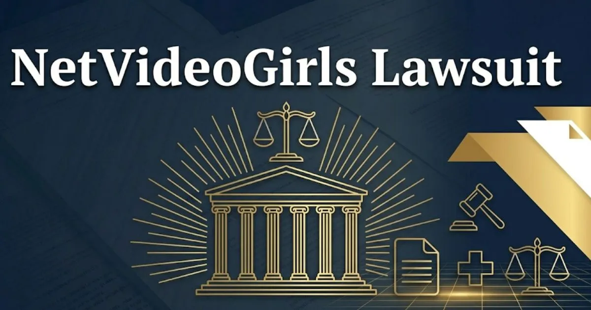 NetVideoGirls lawsuit 2026 legal blog banner with courthouse and legal symbols