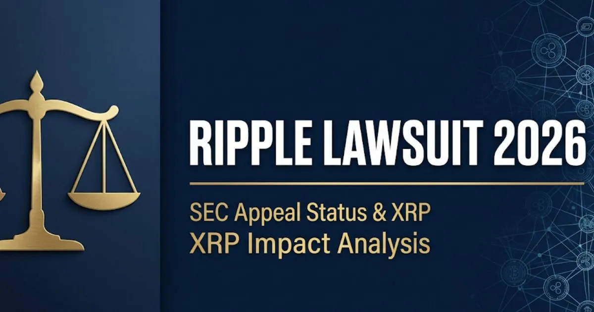 Ripple lawsuit 2026 legal analysis banner with SEC appeal status and XRP regulatory impact information