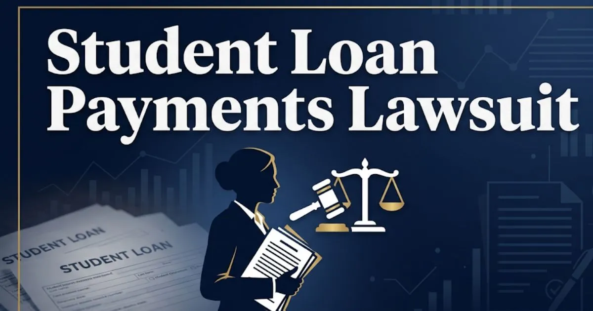 Student loan payments lawsuit guide showing legal scales and documents with 2026 updates