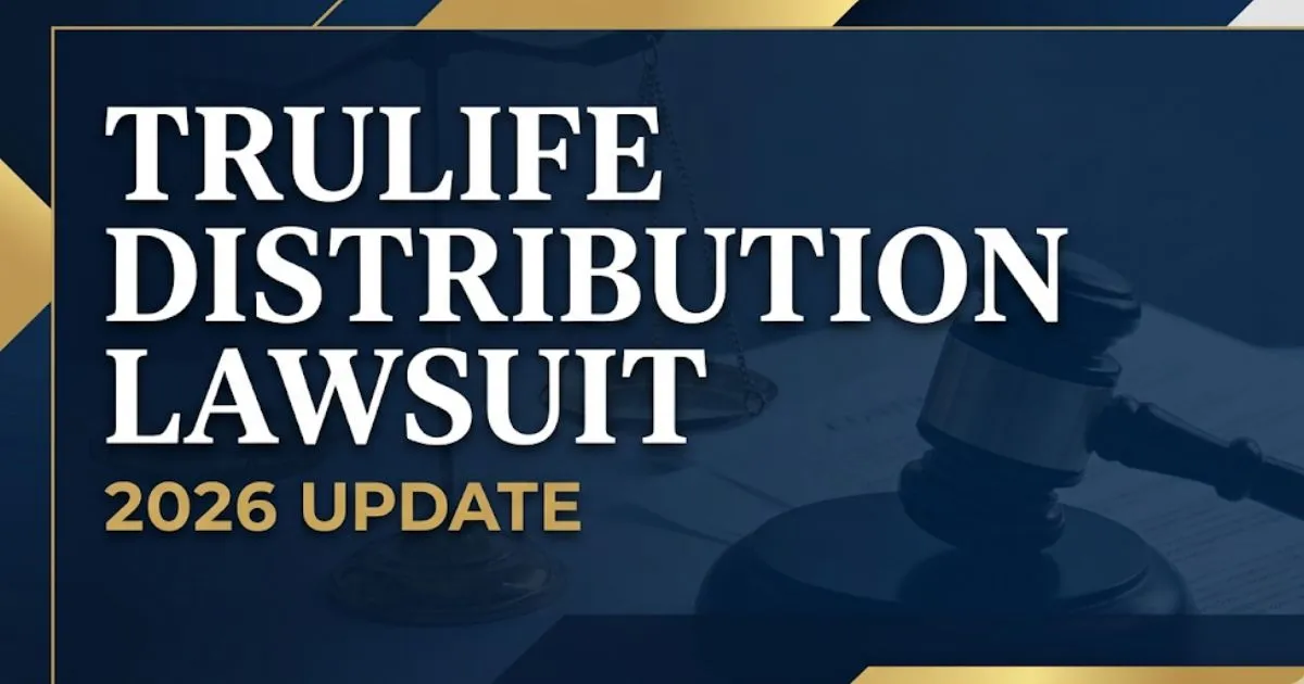 Trulife Distribution Lawsuit 2026 legal banner with scales of justice