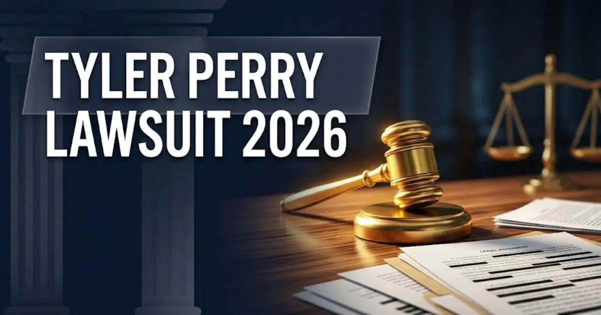 Tyler Perry lawsuit 2026 legal case banner with gavel and court documents on professional editorial background