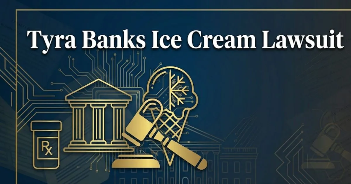 Tyra Banks ice cream lawsuit 2026 legal guide banner with gavel and ice cream imagery