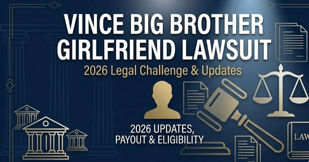 Vince Big Brother girlfriend lawsuit 2026 legal guide banner with courthouse and TV icons