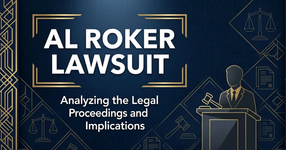 Al Roker lawsuit 2026 case breakdown banner with courtroom silhouette and legal symbols on navy background
