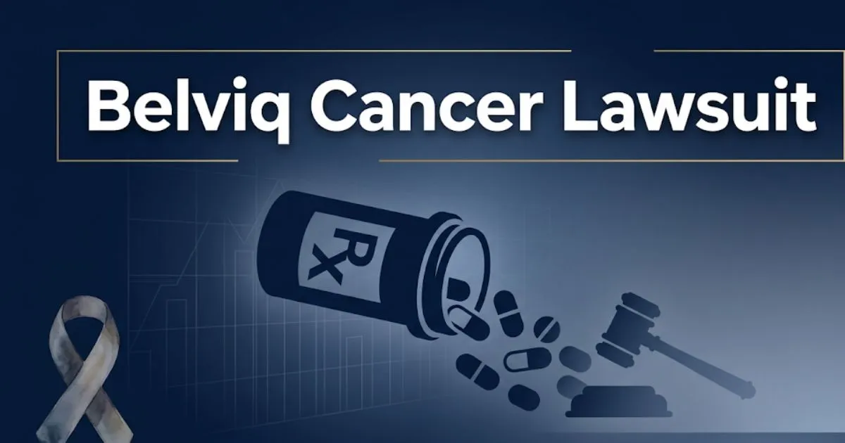 Belviq cancer lawsuit 2026 guide banner with legal and pharmaceutical imagery