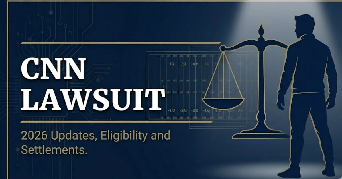 CNN lawsuit 2026 banner showing legal gavel and scales of justice with bold headline text on navy background