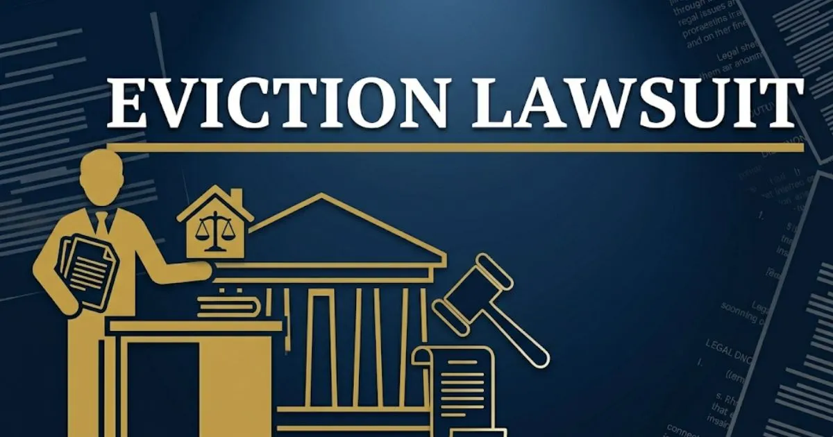 Eviction lawsuit guide 2026 showing tenant rights, wrongful eviction defenses, and legal process steps