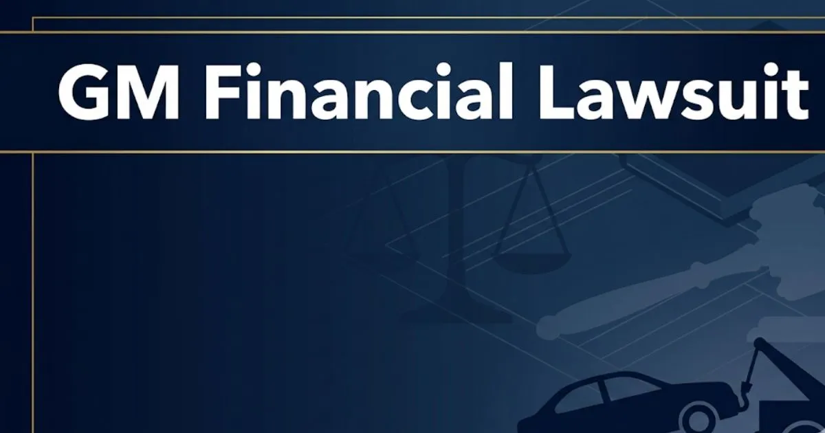 GM financial lawsuit 2026 legal guide banner with gavel and car silhouette