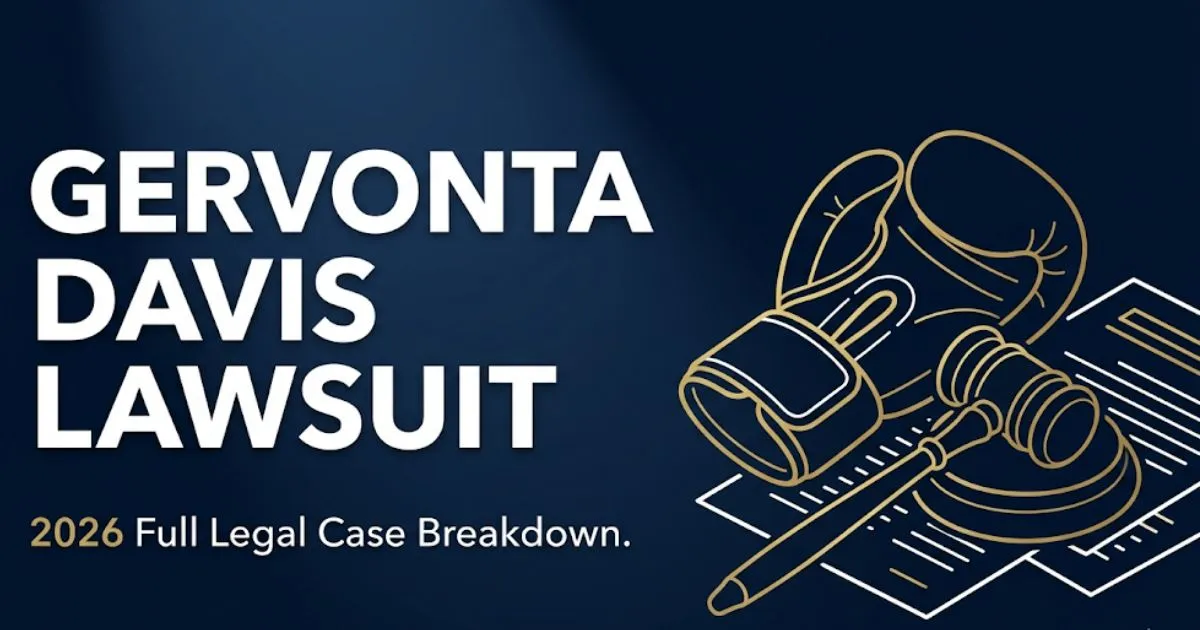 Gervonta Davis lawsuit 2026 legal case breakdown banner with boxing glove and gavel silhouette on navy background