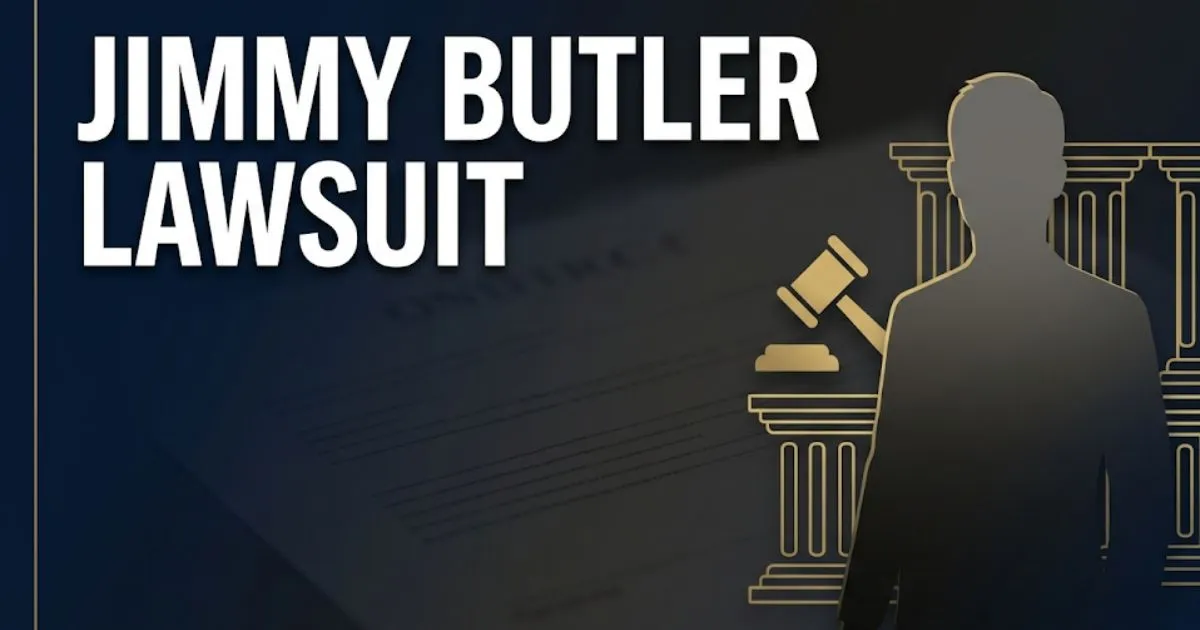 Jimmy Butler lawsuit 2026 full case breakdown banner with legal symbols on deep navy background