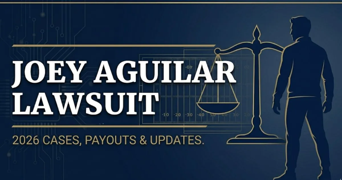 Joey Aguilar Lawsuit 2026 eligibility case guide banner with legal scale and football field symbols on navy background