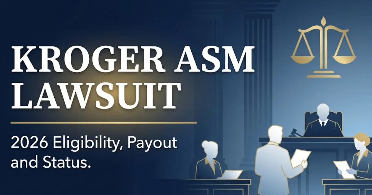 Kroger ASM lawsuit 2026 legal banner showing eligibility and payout information for assistant store managers