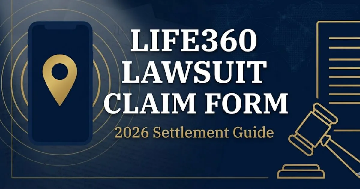 Life360 lawsuit claim form 2026 settlement guide banner with legal and tracking icons Life360 lawsuit claim form 2026 settlement guide banner with legal and tracking icons