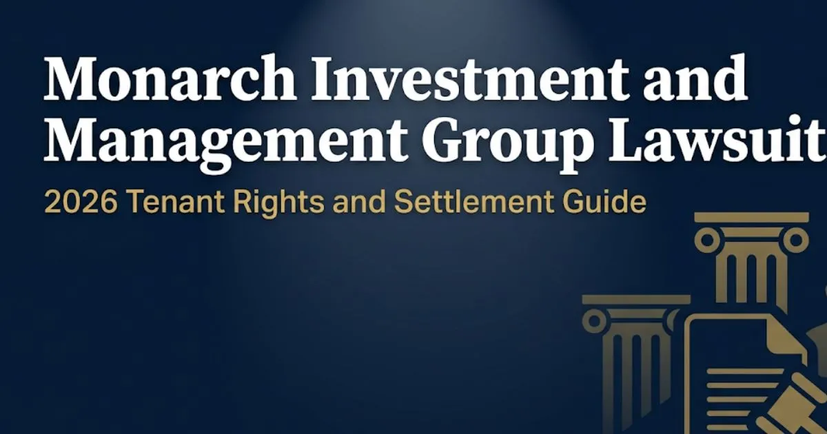 Monarch Investment and Management Group lawsuit 2026 guide banner with legal icons on navy background
