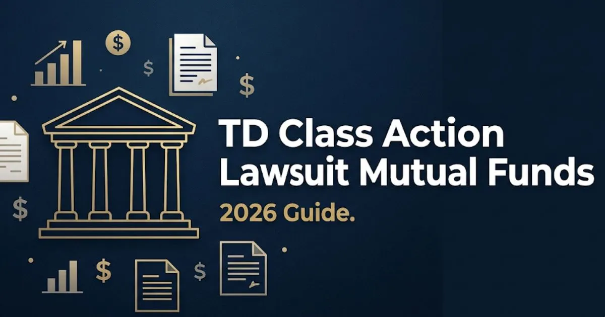 TD class action lawsuit mutual funds 2026 guide banner with legal and financial icons