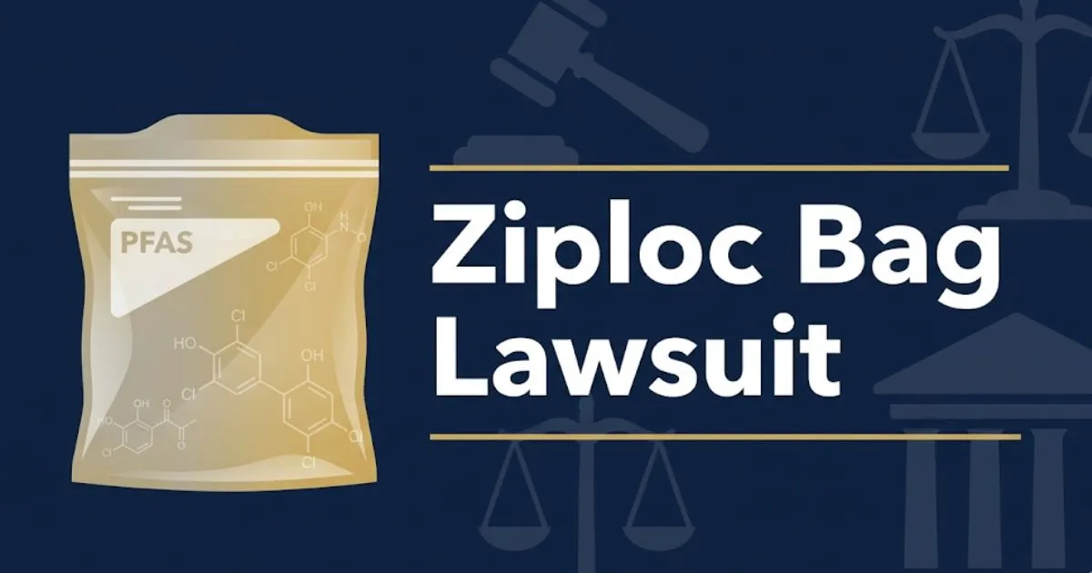 Ziploc bag lawsuit 2026 blog banner with legal icons and plastic bag silhouette MAIN KEYWORD {{ziploc bag lawsuit}} CLUSTER KEYWORDS {{paste cluster keywords, separated by or one per line}}