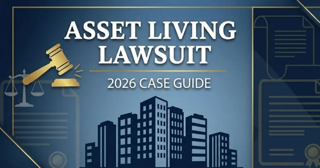 Asset living lawsuit 2026 blog banner with gavel icon and apartment silhouette MAIN KEYWORD {{asset living lawsuit}} CLUSTER KEYWORDS {{paste cluster keywords, separated by or one per line}