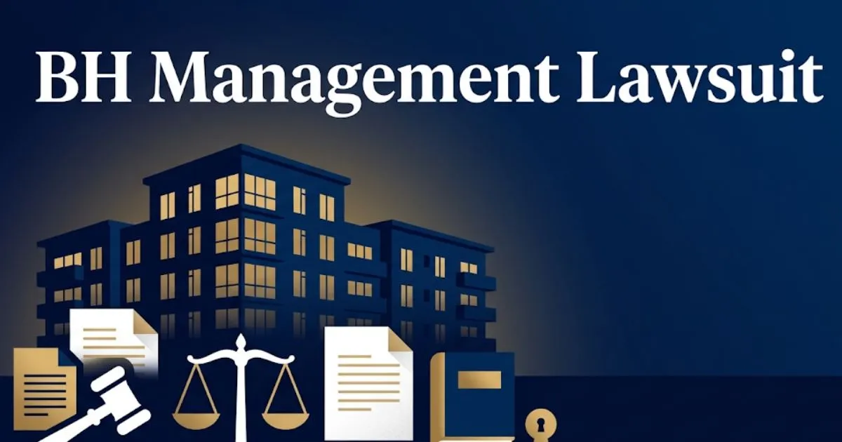 BH Management Lawsuit 2026 legal guide with gavel and apartment building graphic