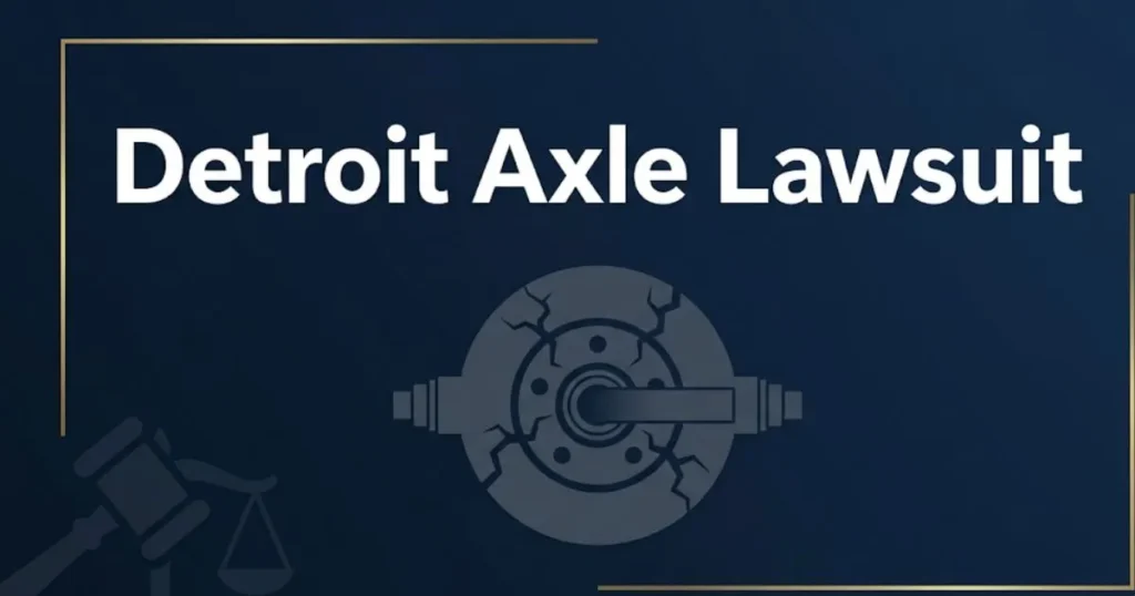 Detroit axle lawsuit 2026 blog banner with hub assembly silhouette and legal symbols