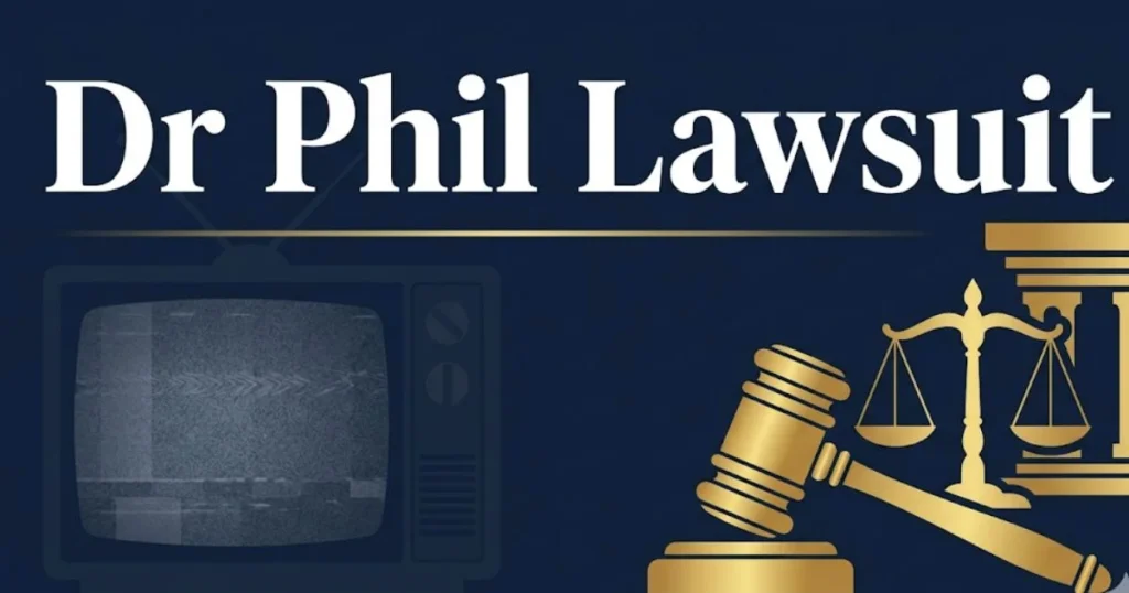 Dr Phil lawsuit 2026 legal blog banner with gavel and scales of justice imagery