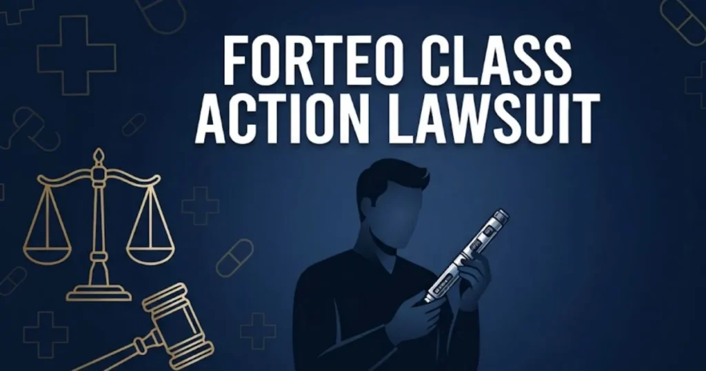 Forteo class action lawsuit 2026 guide banner with legal and medical symbols