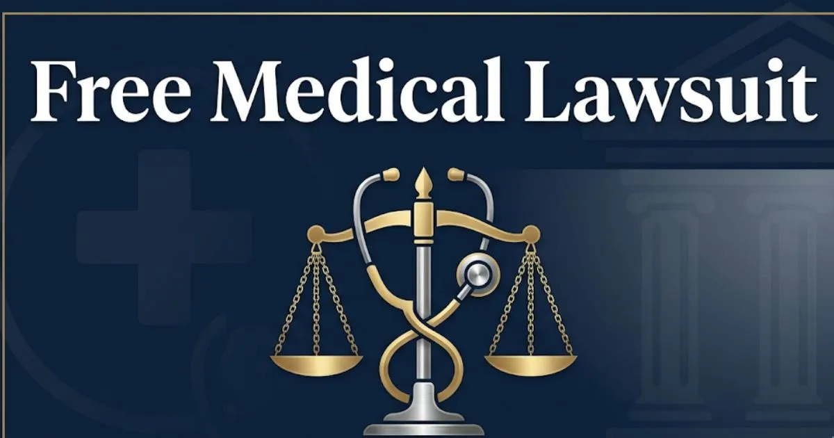 Free medical lawsuit 2026 guide with legal scales and medical stethoscope imagery MAIN KEYWORD {{ree medical lawsuit}} CLUSTER KEYWORDS {{paste cluster keywords, separated by or one per lin