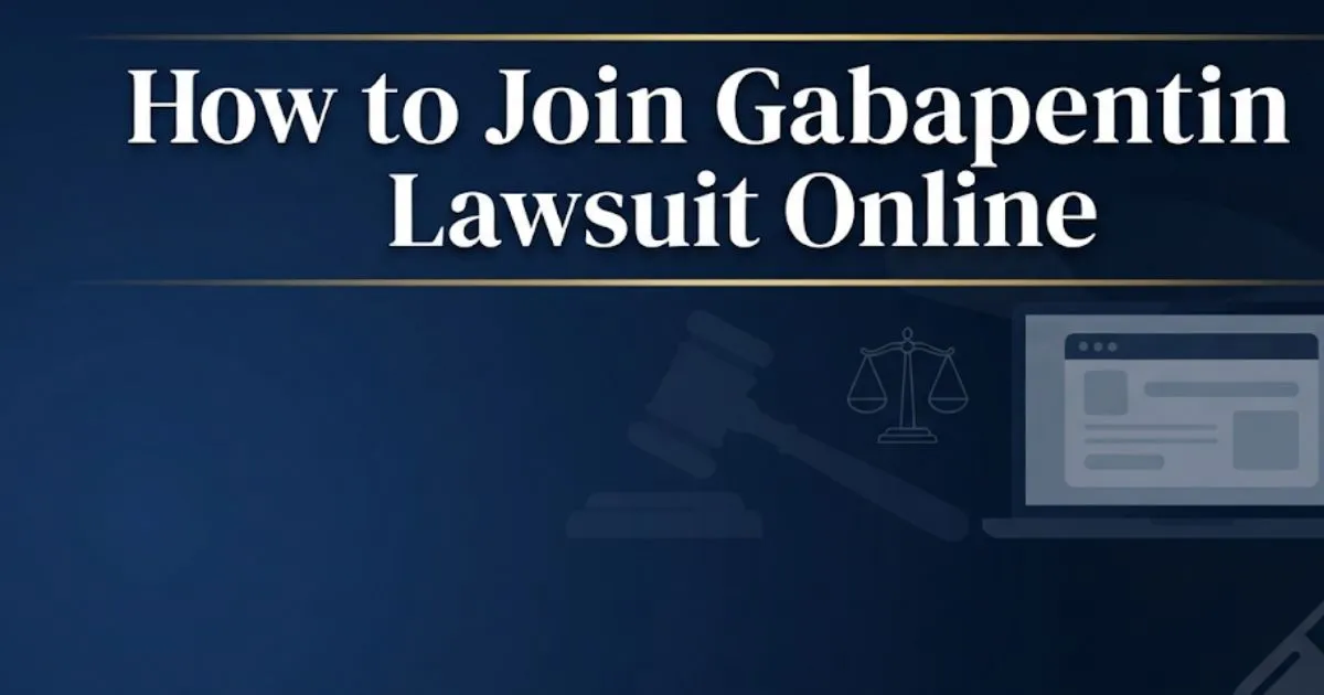 How to join gabapentin lawsuit online guide with legal symbols and filing steps for 2026