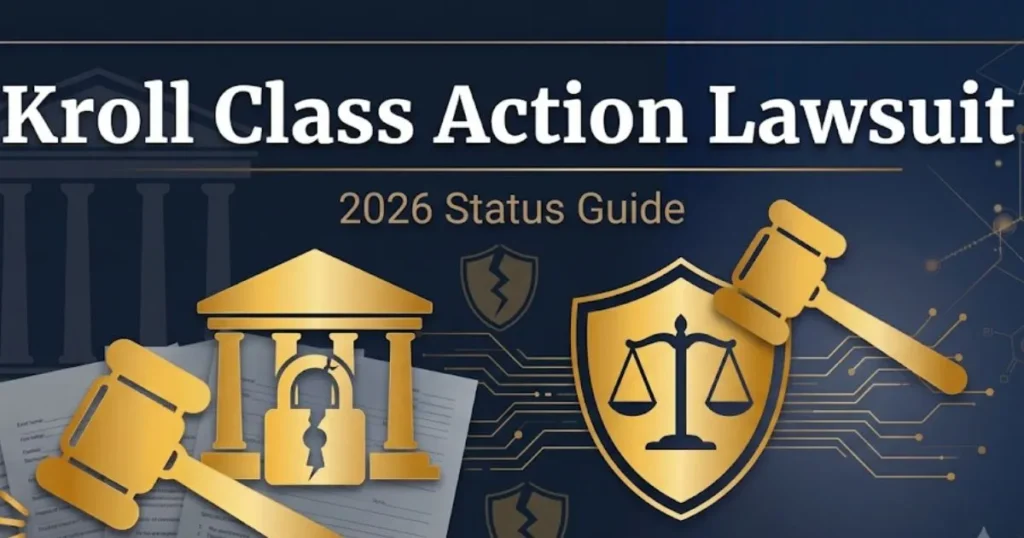 Kroll class action lawsuit 2026 status guide banner with courthouse and digital security imagery MAIN KEYWORD {{kroll class action lawsuit}} CLUSTER KEYWORDS {{paste cluster keywords, separat