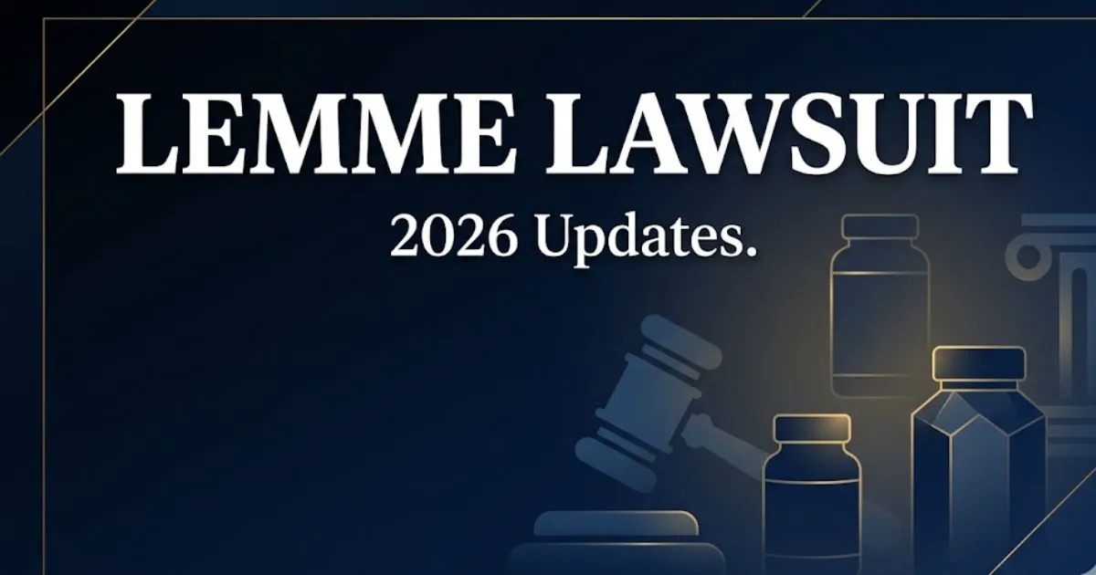 Lemme lawsuit 2026 blog banner with legal symbols and navy gold design