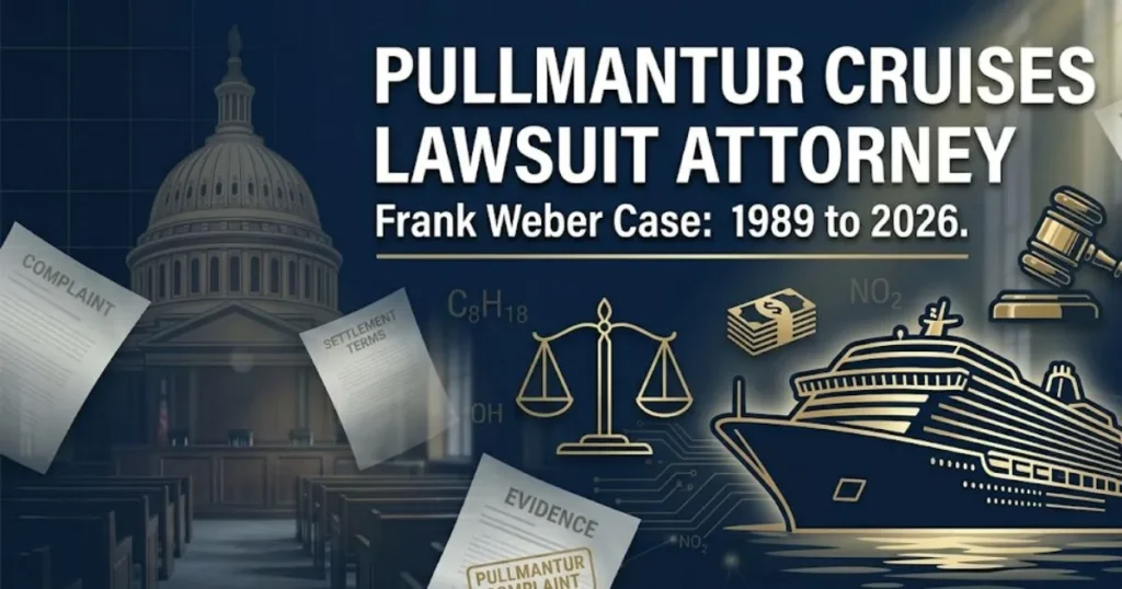 Pullmantur Cruises Lawsuit Attorney legal guide 2026 banner with cruise ship and law scales on navy background