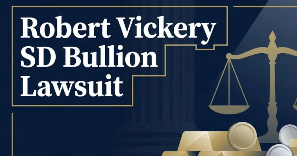 Robert Vickery SD Bullion lawsuit 2026 guide banner with legal scales and precious metals icons