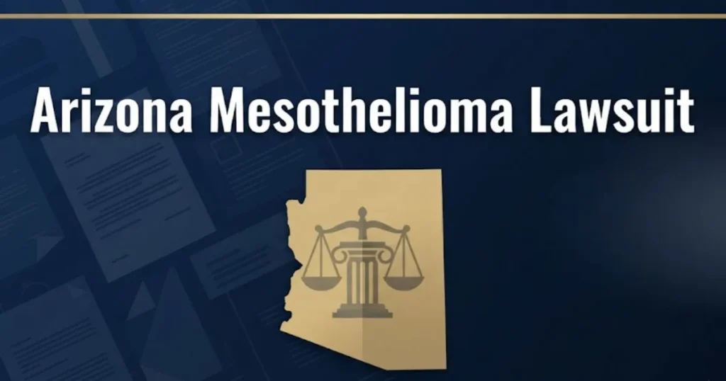 Arizona mesothelioma lawsuit 2026 legal guide hero banner with scales of justice