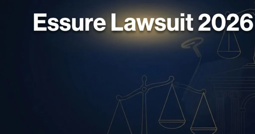 Essure lawsuit 2026 hero banner with legal scales and medical device icons on navy background